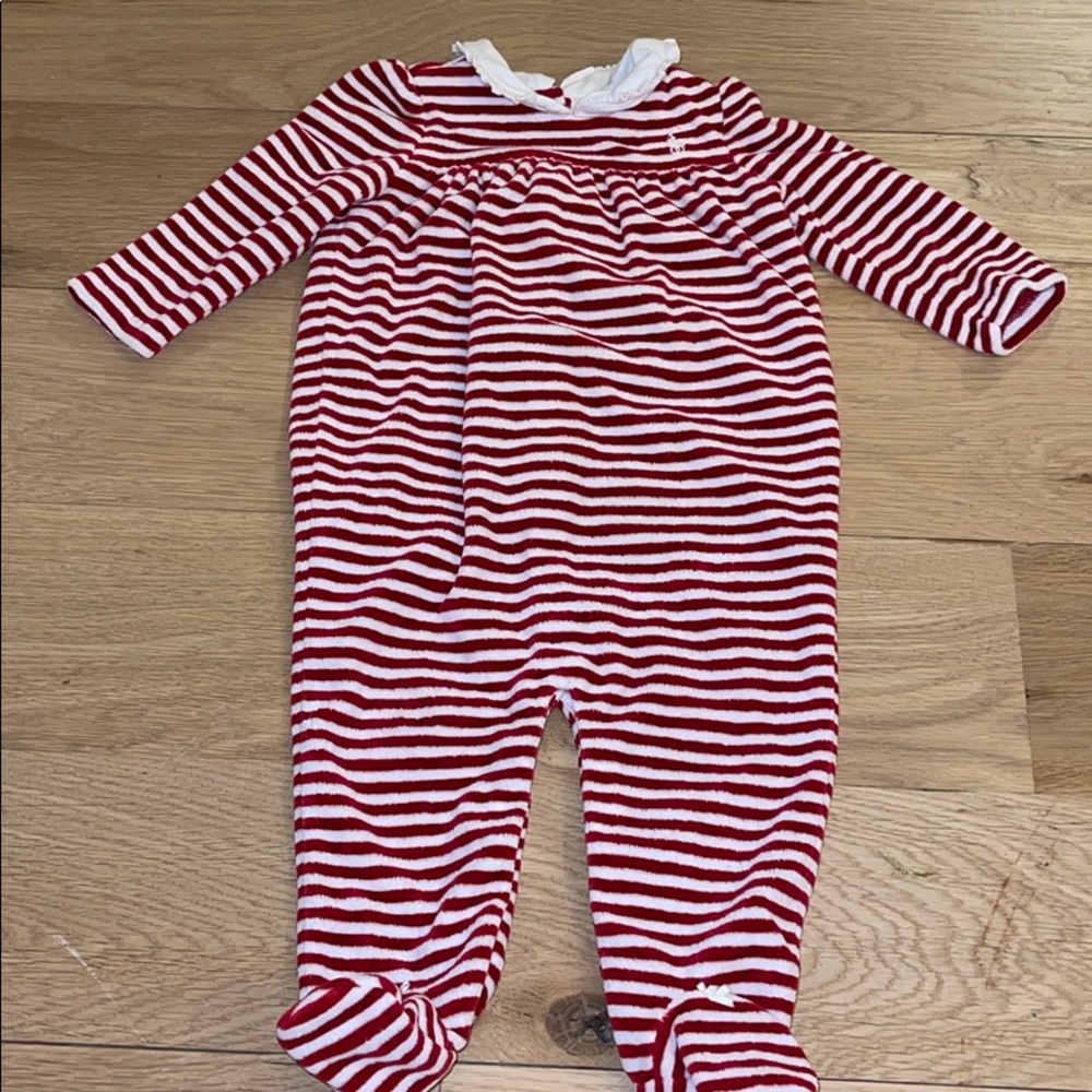 Ralph Lauren striped velour 9 month onesie